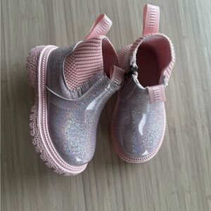 Temu toddler girl pink sparkle boots 5.5